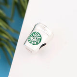 925 Sterling Silver Coffee Cup Mug Bead Charm for Bracelet