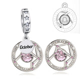 925 Silver Zodiac Birthstone Bead for Bracelets