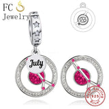 925 Silver Zodiac Birthstone Bead for Bracelets