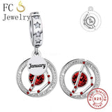 925 Silver Zodiac Birthstone Bead for Bracelets
