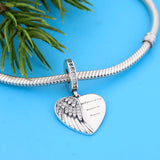 925 Silver Angel Wing Memory Charm