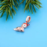 925 Silver Bambie The Deer Elk Bead Charm for Bracelet
