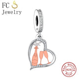 925 Silver Champagne Bottle & Cups Bead Cheers Berloque