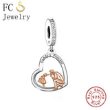 925 Silver Dad and Daughter Daddy's Princess Bead For Father's Berloque