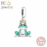 925 Silver Fairy Elf Bunny Tea Cup Star Rose Flower Elk Charm Bracelet Bead