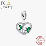 925 Silver Fairy Elf Bunny Tea Cup Star Rose Flower Elk Charm Bracelet Bead