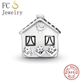925 Silver Family Bird Flower House Love Bead for Charm Bracelet