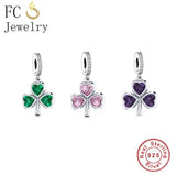 925 Silver Clover Irish Shamrock Bead for Charm Bracelet