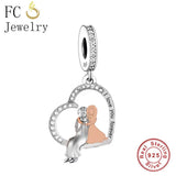 925 Silver Grandma & Granddaughter Life Charm Bead for Bracelet