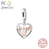 925 Silver Guitar Music Note Charm Bead