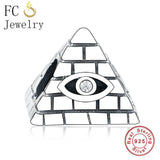 925 Silver Hand of Fatima Evil Eye Bead for Bracelet Making