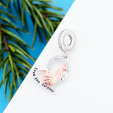 925 Silver Love You Forever Boy & Girl Charm Bead