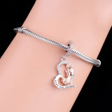 925 Silver Love You Forever Boy & Girl Charm Bead