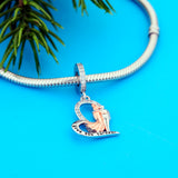 925 Silver Love You Forever Boy & Girl Charm Bead