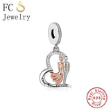 925 Silver Love You Forever Boy & Girl Charm Bead