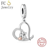 925 Silver Yorkshire Dog Charm Bead for Bracelet