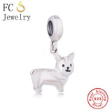 925 Silver Yorkshire Dog Charm Bead for Bracelet