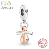 925 Silver Charm Bracelet with Baby Nipple Bead