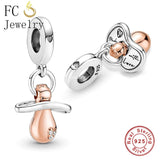 925 Silver Charm Bracelet with Baby Nipple Bead