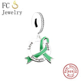 925 Silver Health Awareness Charm Bead for Bracelet