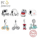 925 Silver Mini SUV Hiking Wedding Car Bike Moto Motorcycle Bead
