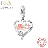 925 Silver Music Note Ballet Dance Shoes Charm Bead