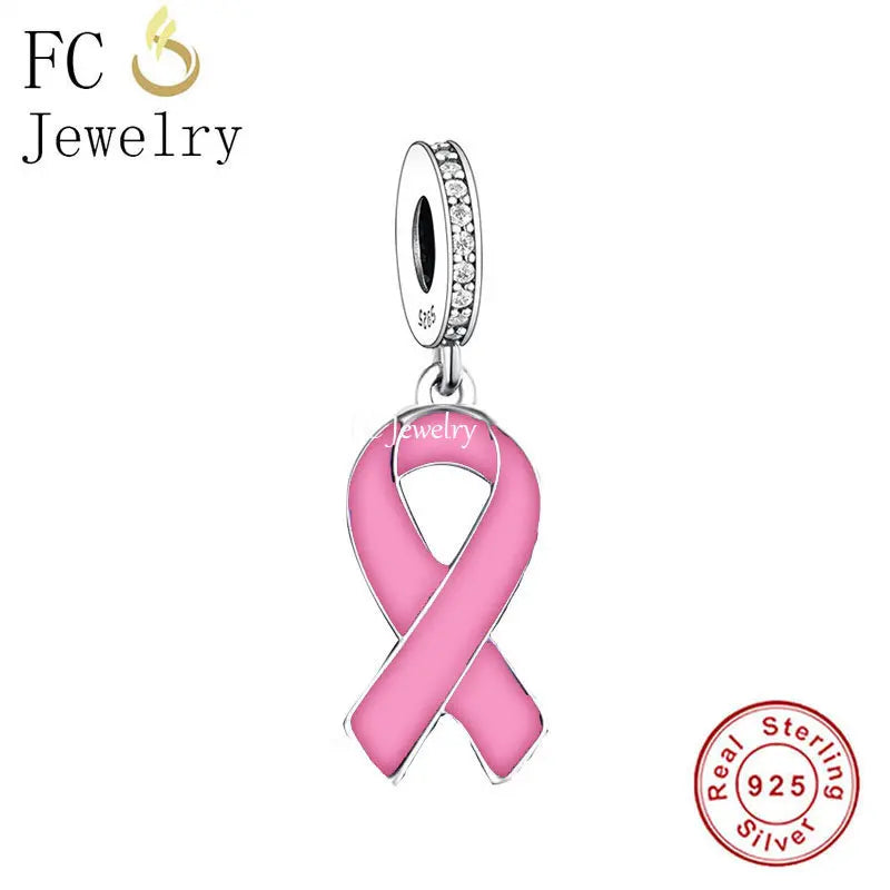 925 Silver Cancer Awareness Bead for Charm Bracelet