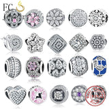 925 Silver Pave Zircon Charm Bead for Bracelet Making