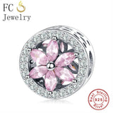 925 Silver Pave Zircon Charm Bead for Bracelet Making