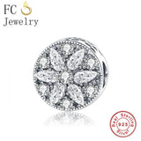 925 Silver Pave Zircon Charm Bead for Bracelet Making
