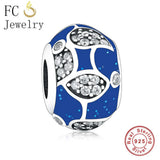 925 Silver Pave Zircon Charm Bead for Bracelet Making