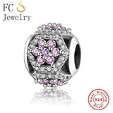925 Silver Pave Zircon Charm Bead for Bracelet Making