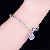 925 Silver Pink Enamel Infinity Love Forever Star Heart Bead