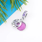 925 Silver Pink Enamel Infinity Love Forever Star Heart Bead
