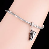 925 Silver Punk Rock Sneaker Idol Shoe Figure Bead