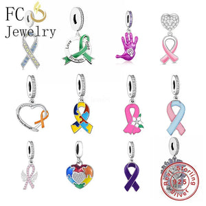 925 Silver Puzzle Piece Autism Awareness Charm Bead