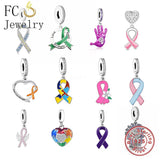925 Silver Puzzle Piece Autism Awareness Charm Bead