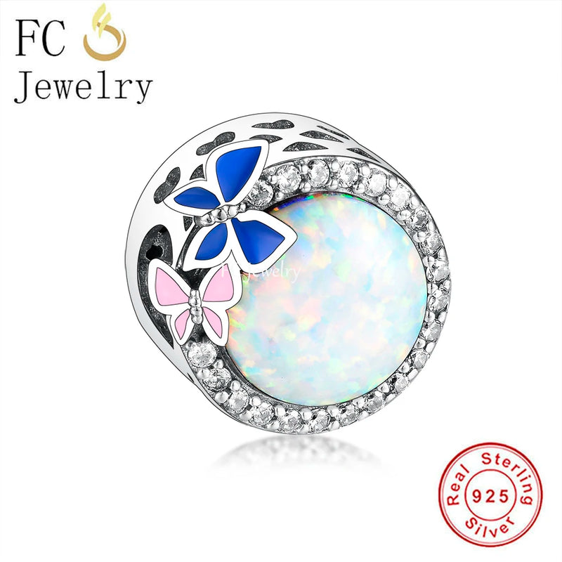Opal Stone Butterfly Charm for Bracelet Making