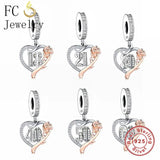 925 Silver Rose Flower Charm Bead for Charm Bracelet