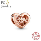 925 Silver Rose Mom Thank You For Being There Bead For Women
