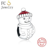 925 Silver Christmas Charm Bracelet Bead Set