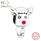 925 Silver Christmas Charm Bracelet Bead Set