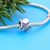 925 Silver Star Zircon Bead January December Charm Bracelet