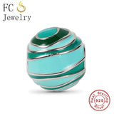 925 Silver Solar System Planet Enamel Bead for Charm Bracelet