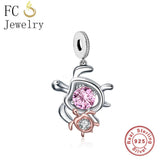 925 Silver Turtle Mom & Baby Bead for Charm Bracelet
