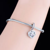 925 Silver All of You Mom Pink Zircon Bead for Berloque