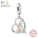 925 Sterling Silver Mother Forever My Bead Charm