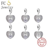 925 Silver Angel Wings Mum Dad Bead for Charm Bracelet
