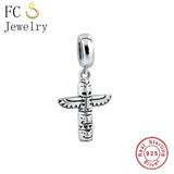 925 Silver Bird Totem Pole Charm Bead for Bracelet DIY