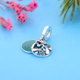 925 Silver Bow Tree Christmas Wishes Dangle Beads for Charm Bracelet
